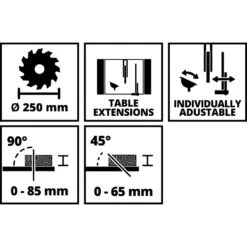 Table De Sciage Einhell TC-TS 2025/2 U 2000W Ø250mm -Outils Pour La Maison 11707 07