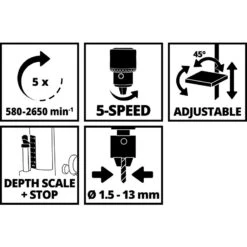 Perceuse à Colonne Einhell TC-BD 350 350W -Outils Pour La Maison 11736 07