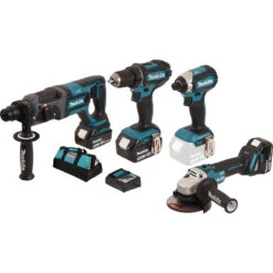Pack 4 Machines Sans Fil Makita DLX4080TX1 18V Li-ion 5Ah