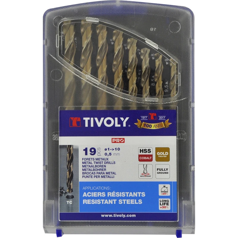 Coffret Forets à Métaux 5% Cobalt TIVOLY 19 Pièces - 1 à 10mm 2 Coffret Forets à Métaux 5% Cobalt TIVOLY 19 Pièces - 1 à 10mm – Image 2