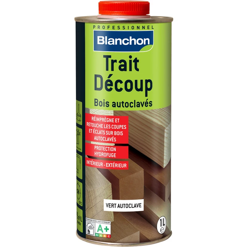 Traitement Bois Autoclavé Blanchon Trait'Découp 1L Brun 1 Traitement Bois Autoclavé Blanchon Trait'Découp 1L Brun