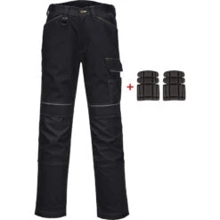 Pantalon De Travail PW3 + Protège-genoux Portwest 42 Noir