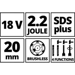 Perforateur Sans Fil Einhell HEROCCO (machine Seule) 18V Li-ion 19 Perforateur Sans Fil Einhell HEROCCO (machine Seule) 18V Li-ion -Outils Pour La Maison 16790 10