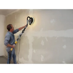 Ponceuse Téléscopique à Plâtre Peugeot + Mallette 29 Accessoires Spéciale Plaquiste 810W Ø225mm -Outils Pour La Maison 17314 04