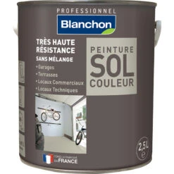Peinture Sol Satinée Blanchon 2,5L Gris Foncé