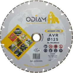 Disque à Tronçonner Diamant AVR Odiam Ø125 X 22,23mm