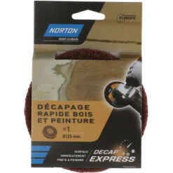 Disque Decap Express Bois Vernis Norton Ø125 Mm -Outils Pour La Maison 21804 02
