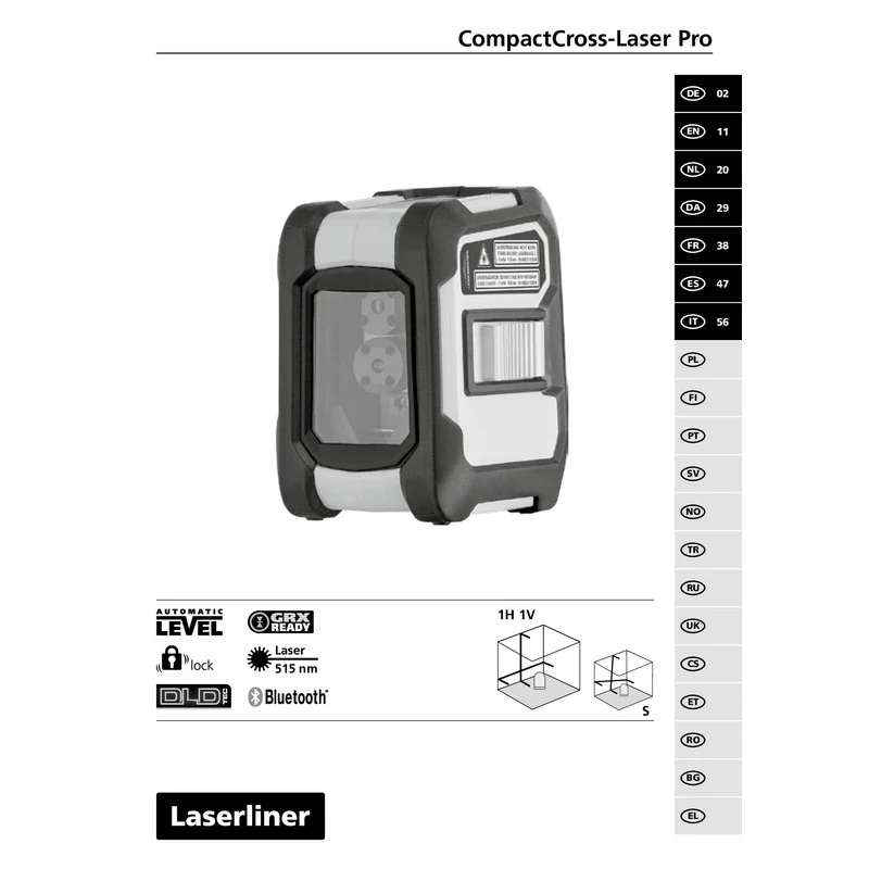 Niveau Laser Croix Verte CompactCross Pro Laserliner 15 Niveau Laser Croix Verte CompactCross Pro Laserliner – Image 15