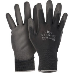Gants De Travail Paume PU Noir Taille 8 - Lot