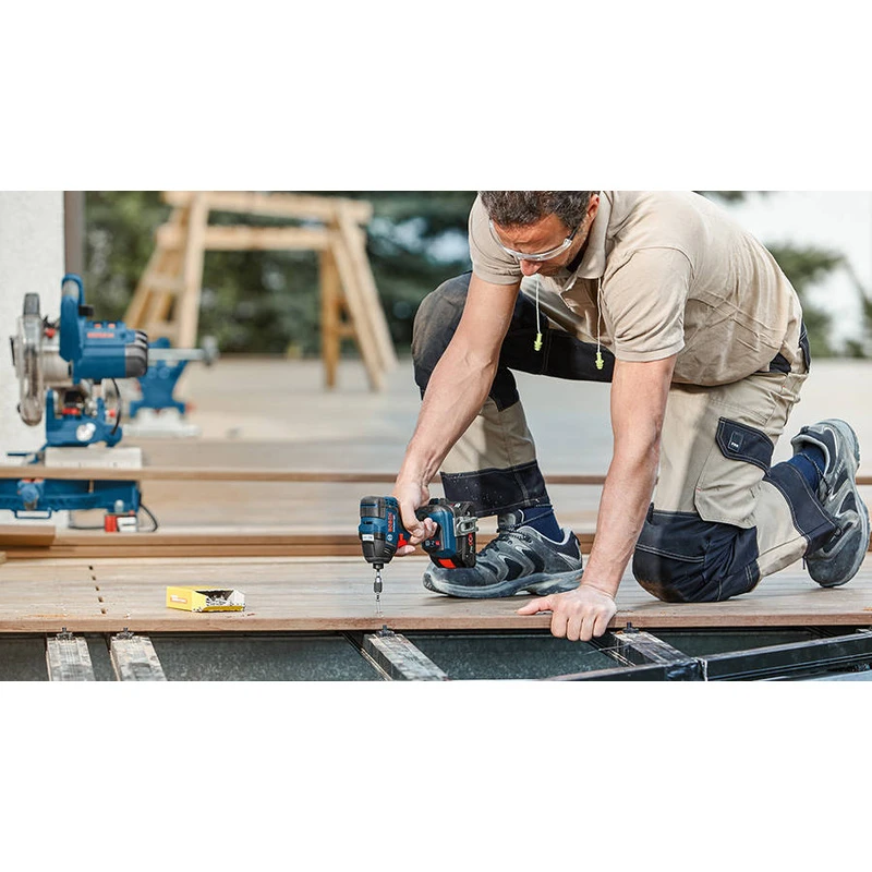 Pack Perceuse Et Visseuse à Chocs Bosch GDR 18V-200 + GSR 18V-55 18V Li-ion 4Ah 2 Pack Perceuse Et Visseuse à Chocs Bosch GDR 18V-200 + GSR 18V-55 18V Li-ion 4Ah – Image 2