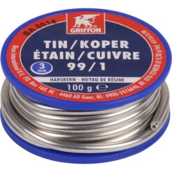Fil De Soudure Griffon électro étain/cuivre 99/1 Ø3mm 100g