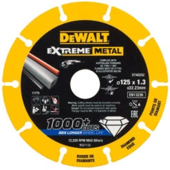 Disque Extrême Dewalt Métal Ø125x22,23x1,3mm