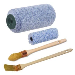 Lot De 2 Manchons Microfibres Microtex + 2 Brosses Rota Kana 4 Pièces