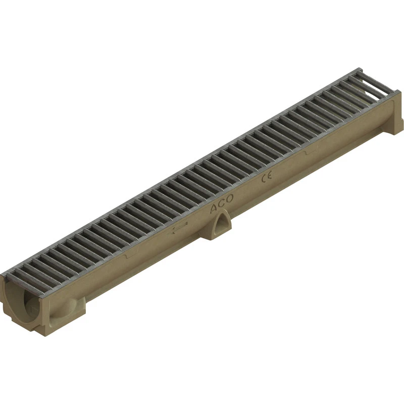 Caniveau Aco Self 100 Béton Polymère Avec Grille - Ht 99 1m X L118 X H99mm - A15 1 Caniveau Aco Self 100 Béton Polymère Avec Grille - Ht 99 1m X L118 X H99mm - A15