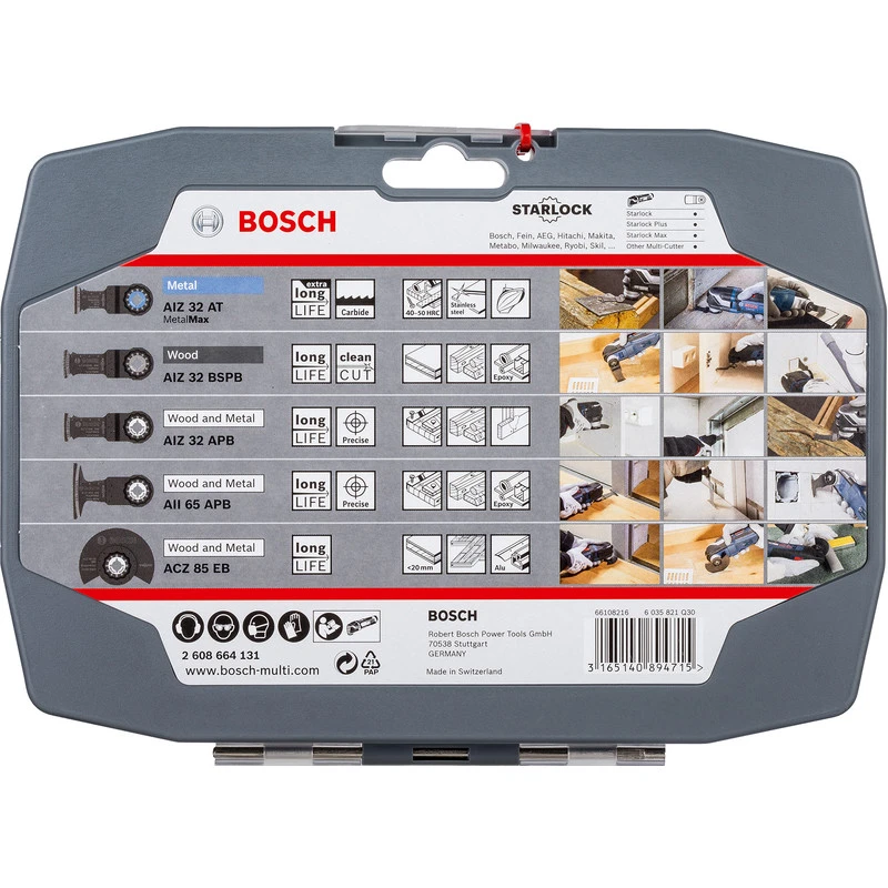 Coffret De Lames Plongeantes Bosch Starlock Métal/bois 5 Pièces 2 Coffret De Lames Plongeantes Bosch Starlock Métal/bois 5 Pièces – Image 2