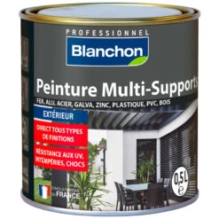 Peinture Extérieure Multi-supports Satinée Blanchon 0,5L Blanc RAL9016