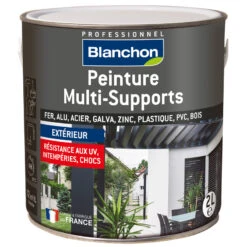 Peinture Extérieure Multi-supports Satinée Blanchon 2L Gris Anthracite RAL7016