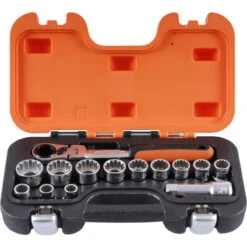 Coffret De Douilles à Lame Traversante Bahco 14 Pièces