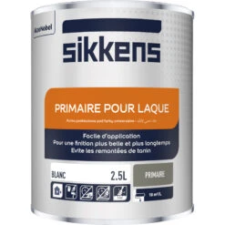 Primaire Pour Laque Blanc Sikkens 2,5L