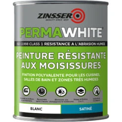 Peinture Intérieure Locaux Humides Perma-White Mat Zinsser 1L Blanc