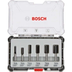 Coffret De Fraises à Rainurer Droit Bosch 6 Pièces