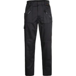 Pantalon Poches Genouillères Action Portwest 40R Noir