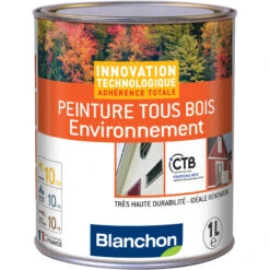 Peinture Tous Bois Environnement Blanchon 1L RAL 3004 Rouge Basque *Dispo 48h*