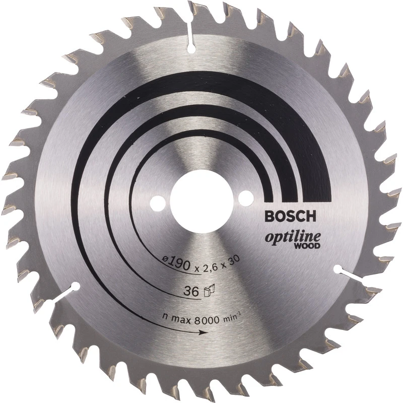 Lame De Scie Circulaire Bosch Optiline Wood 190x30x2,6 36T 1 Lame De Scie Circulaire Bosch Optiline Wood 190x30x2,6 36T