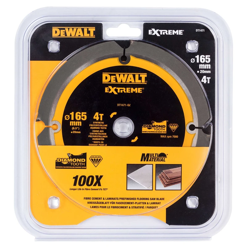 Lame De Scie Circulaire Portative Denture Diamant Dewalt Multi-matériaux Ø165x20mm 4T 4 Lame De Scie Circulaire Portative Denture Diamant Dewalt Multi-matériaux Ø165x20mm 4T – Image 4