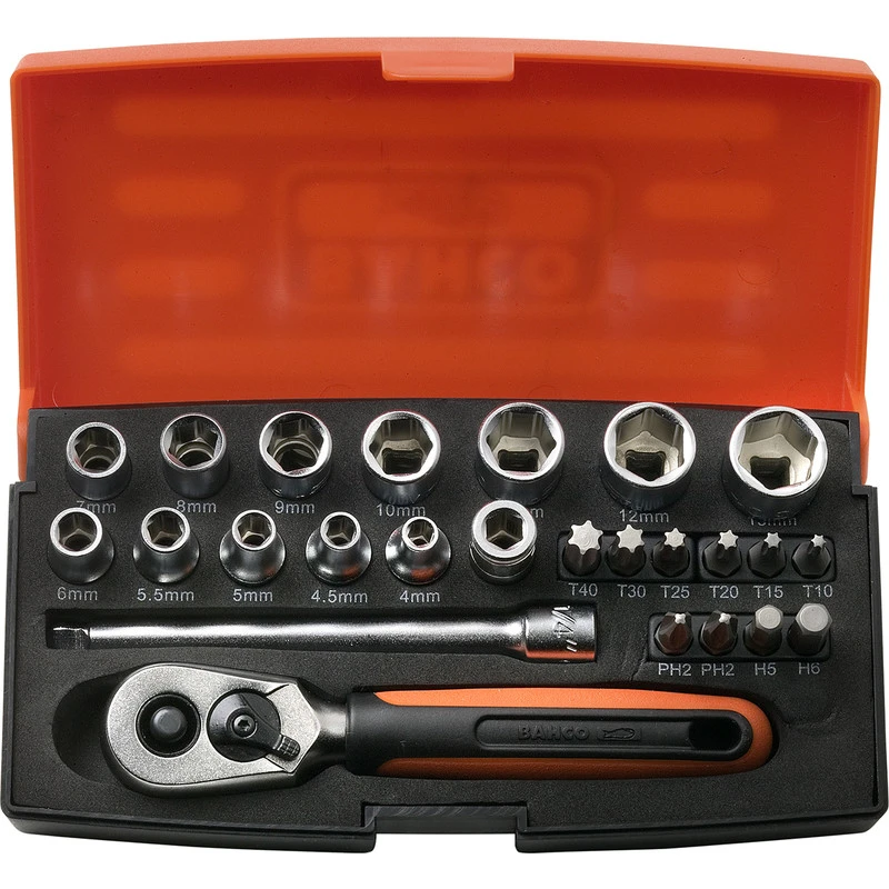 Coffret De Douilles Bahco SL25 1/4'' 25 Pièces 1 Coffret De Douilles Bahco SL25 1/4'' 25 Pièces