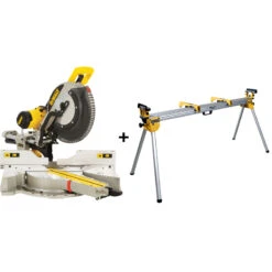Scie à Onglet Radiale DeWalt DWS780 + Support à Scie DE7023 1675W Ø305mm