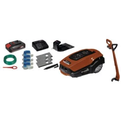 Pack Robot Tondeuse Einhell Freelexo Kit 500 + Coupe-bordure 18V Li-ion 2,5Ah
