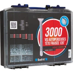 Coffret 3000 Vis Autoperceuses Tête Fraisée Scell It